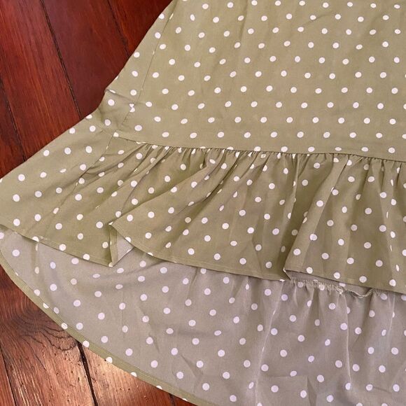 Zldso Large Green Polka Dotted Summer Dress Fun - Picture 4 of 8